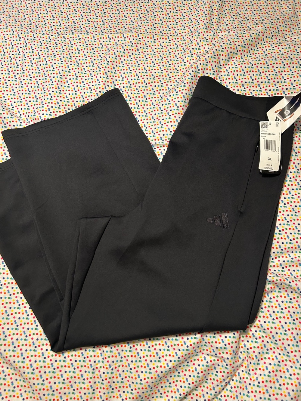 adidas Black Performance Track Pants with Subtle Logo